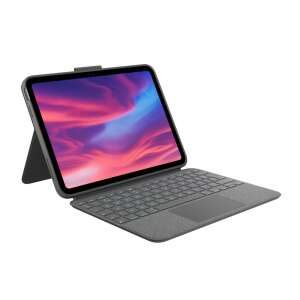 Logitech Combo Touch billentyűzet tok iPad 10. generációhoz, Oxford szürke, UK billentyűzetkiosztás, levehető billentyűzet, háttérvilágítású billentyűk, érintőpad, Smart Connector - Tablet tok