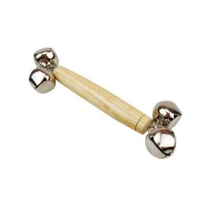 Wooden rattle with four bells, baby toy, musical instrument, Csörgőfa - 4 csörgővel - Toy Instrument