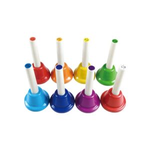 Set de clopoței de mână cu 8 note, clopoței muzicali diatonici colorați pentru copii - Nonbrand Instrumente muzicale de jucarie