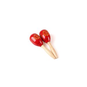 Fa Maracaskészlet - Red Flower Pattern Maracas Set - Toy Instrument