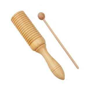 Agogo wooden musical instrument with a stick, for kids, rhythm, music, learning - Toy Instrument