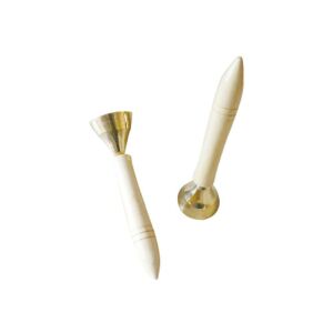 Pereche de clopoței de mână cu mâner de lemn și clopot din alamă, instrument muzical pentru copii - Nonbrand Instrumente muzicale de jucarie