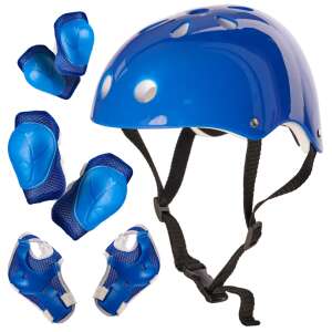 Chránič prilby na kolieskové korčule nastaviteľný modrá farba 73151269 Cyklistika