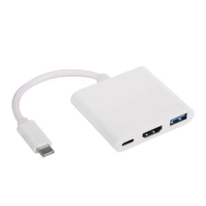 Akyga AK-AD-57 USB-C hub USB-A 3.0, USB-C és HDMI portokkal - Rebeltec