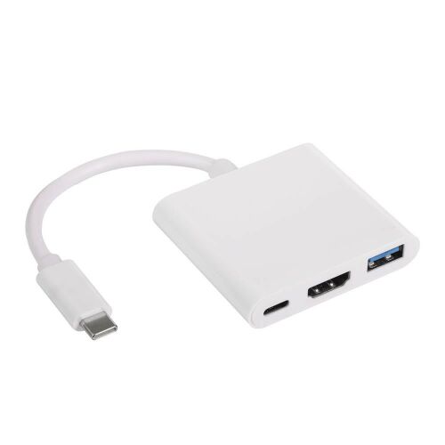 Akyga AK-AD-57 USB-C hub USB-A 3.0, USB-C és HDMI portokkal