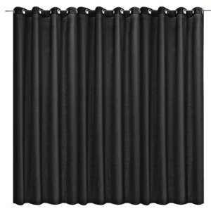 Stella blackout curtain with Jemidi rings, black, 300 x 245 cm - Decoration