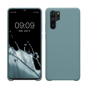 Kwmobile Huawei P30 Pro green silicone case on phone - Phone Case