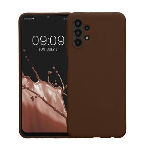 Kwmobile brown silicone case on Samsung Galaxy A13 4G - full protection - Phone Case
