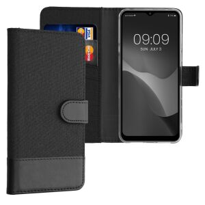 Kwmobile TCL 30 E/30 SE Black Wallet Case with card slots and phone - Kwmobile Phone Case