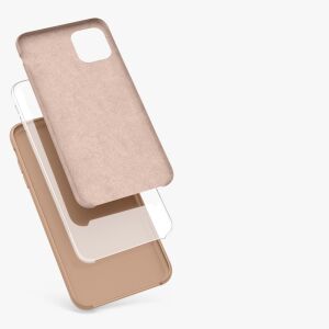 Kwmobile iPhone 11 Brown Silicone Case - Exploded View - Phone Case