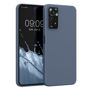 Kwmobile blue silicone case for Xiaomi Redmi Note 11 Pro series on phone - Phone Case