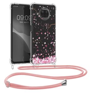 kwmobile Xiaomi Mi 10T Lite Nyakpántos Tok - Átlátszó/Rózsaszín