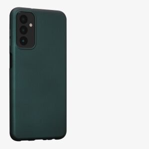 kwmobile Samsung Galaxy M13 green silicone case angled view - Phone Case