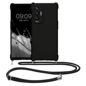 kwmobile OPPO Find X3 Neo Черен Силиконов Калъф с Връзка - Технически статии и електроника