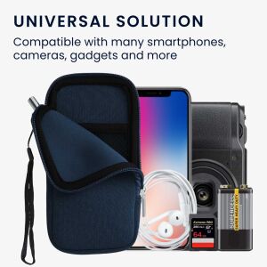 Kwmobile Universal Neoprene Pouch - 7 inch, phone case, earphones, memory card, battery - Phone Case