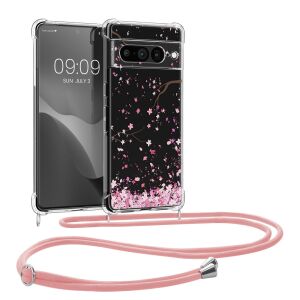 kwmobile Google Pixel 7 Pro clear case with pink lanyard - Phone Case