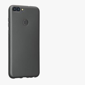 Kwmobile Huawei P Smart (2017) grey silicone case angled view - Phone Case