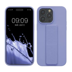 Kwmobile iPhone 14 Pro Max lilac silicone case with hand strap and stand - Phone Case