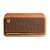 Edifier MP230 Bluetooth speaker in brown wood finish, front view