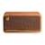 Edifier MP230 Bluetooth speaker in brown wood finish, front view