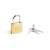 Handy 32mm brass padlock with 3 keys
