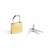 Handy 32mm brass padlock with 3 keys