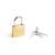 Handy 32mm brass padlock with 3 keys