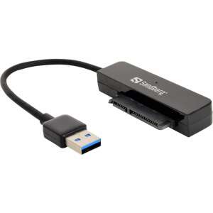 Sandberg USB 3.0 to SATA Link Adapter, black, for connecting 2.5 inch SATA hard drives to a computer - IDE & SATA Adapter