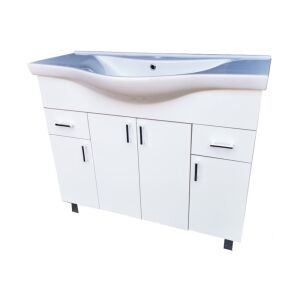 Viva STYLE 100cm Fürdőszobai mosdószekrény mosdóval, Fehér - Viva Style