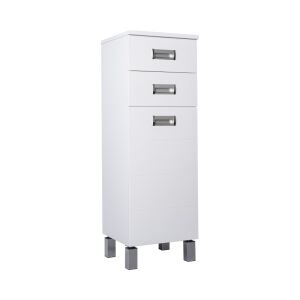 Viva Style Szquare fehér fürdőszobai állószekrény fiókokkal és szennyestartóval, 100 cm - Viva Style