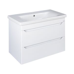 TMP SHARP 100 cm fehér fürdőszobabútor Sanovit Soft mosdókagylóval, ferde nézet - Bútor