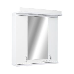 Szögletes nézet a Viva STYLE Djani tükrös fürdőszobai szekrényről - Fürdőszoba bútor