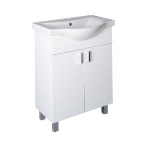 Viva STYLE 55cm fehér fürdőszoba szekrény mosdóval - Viva Style