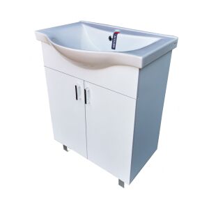 Szögletes nézet Viva STYLE fehér fürdőszobai mosdószekrény 65cm - Viva Style