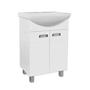 Viva Style Szquare 55cm Fehér Fürdőszoba Szekrény Mosdóval - Viva Style