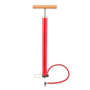 Red hand pump with wooden handle, 4Cars brand - Hand Pump