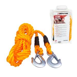 4Cars 5000kg Synthetic Tow Rope, 4m long, 18mm diameter, with hooks - Tow rope