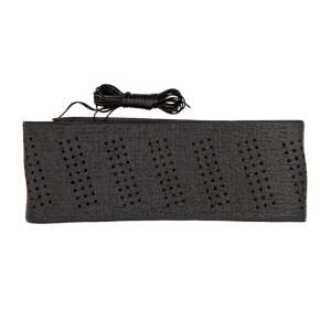 Fekete perforált bőr kormányhuzat autókhoz, M méret, 37-39 cm átmérő - Autós kormányhuzat