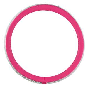 Pink and silver steering wheel cover, Amio SWC-36-M, 37-39 cm - AMiO