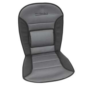 Carpoint Comfort car seat cushion with lumbar support, black and grey - Car seat cover