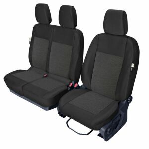 Ford Transit Connect II (2014+) 1+2 Seat Cover with Table, Black - Car seat cover