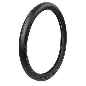 Fekete bőr kormányhuzat autókhoz, Skeentex Club, L méret, 40/42 cm - Autós kormányhuzat