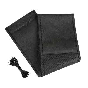 Sport Bőr Kormányhuzat, Fekete, L méret, 37-39 cm, Top Grip, Pilot - Autós kormányhuzat