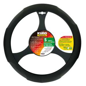 Kuro Premium kormányhuzat, S méret, 35-37 cm, fekete - Autós kormányhuzat