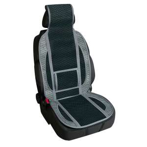 Fresco-Sport bamboo car seat cover, black and gray, breathable, lumbar support - Car seat cover