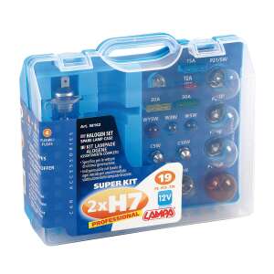 LAMPA 19 piece car bulb kit, 12V, halogen, 2xH7, LAM58162 - Car bulb