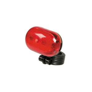 Red bicycle rear light with 3 LEDs, LAMPA brand - Bicycle Light