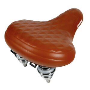 S-14 Relax Lampa City Bike Saddle - Brown comfort bicycle seat with springs - Bicycle saddle