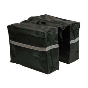 Maxi BAG-10 double bicycle bag for rear rack - 14l, black, waterproof, tear-resistant, reflective strips - Bicycle Bag