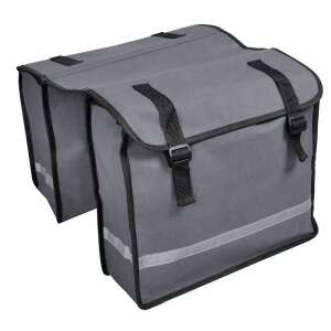 Basik BP-1 double bicycle bag for rear rack, 16 liters, gray - Bicycle Bag